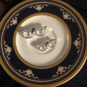 Vintage Cat Eye Glasses Twin Pins